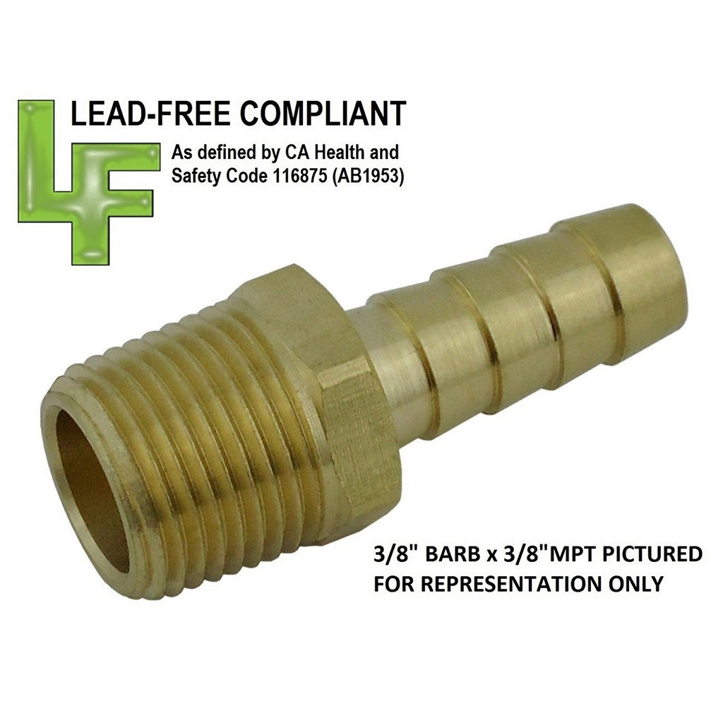 Amazing Lead-Free Brass 1/2inB to 1/2inMpt Adapter