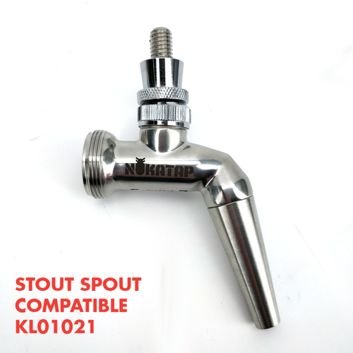 Nukatap Punisher Edition Stainless Steel Faucet - The Ultimate Draft Solution (Matte Black / SS Spout) - KL26482