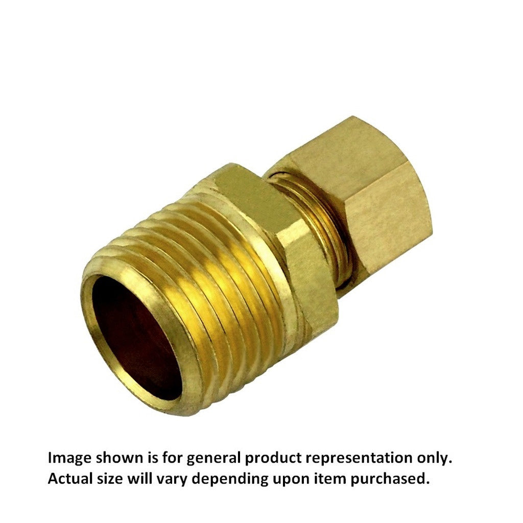 Premium Brass Compression Connector - 3/8inC X 1/2inMpt - A Must-Have!