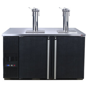 Pro-Line Wine Quad Tap Kegerator - 2 Finesse Towers - 59-1/2
