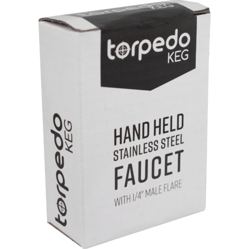 Torpedo Premium Handheld Stainless Steel Beer Faucet for Picnics - 1/4 in. Flare