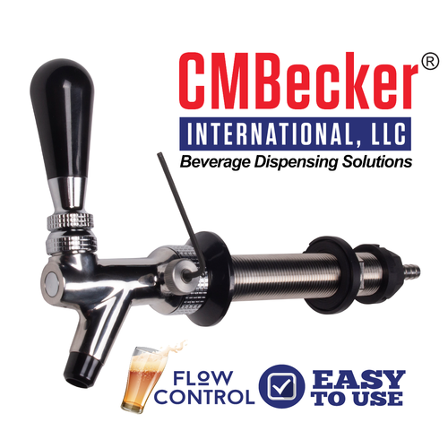 CM Becker X1 Self-Closing Faucet: Creamer Function & Polished Finish