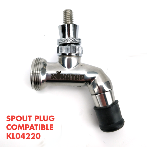 Nukatap Punisher Edition Stainless Steel Faucet - The Ultimate Draft Solution (Matte Black / SS Spout) - KL26482