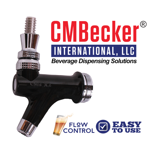 CM Becker X2 Black Faucet with Creamer: NSF Rated Short Nozzle!