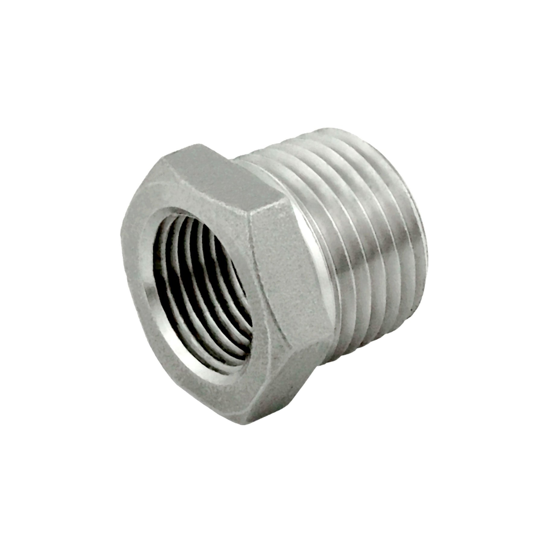Amazing 304 Stainless Steel Hex Bushing - 1/4in FPT x 3/8in MPT