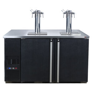 Pro-Line Wine 8 Tap Commercial Kegerator - 2 Finesse Towers - 59 1/2 - Black Vinyl: The Ultimate Wine Dispensing Solution