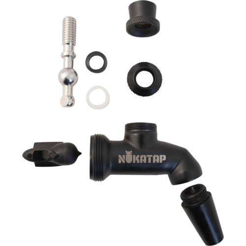 Nukatap Punisher Edition Stainless Steel Faucet - The Ultimate Draft Solution (Matte Black / SS Spout) - KL26482
