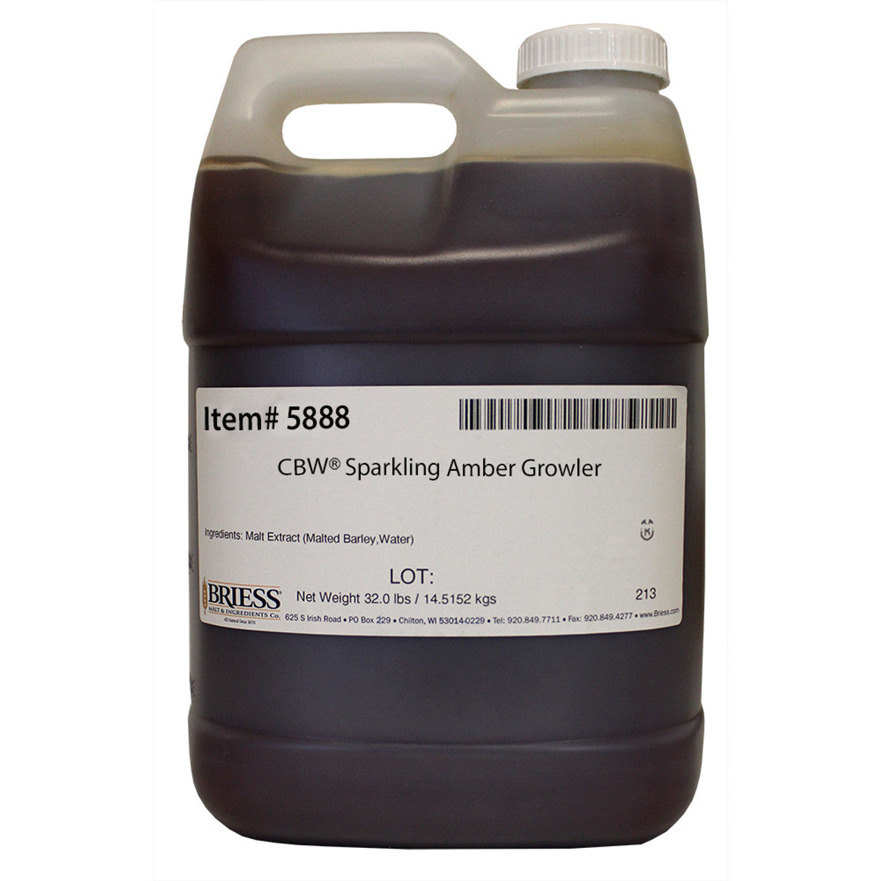 CBW Sparkling Amber Liquid Malt Extract (LME) - 32 lb Growler: A Brewmaster's Dream!