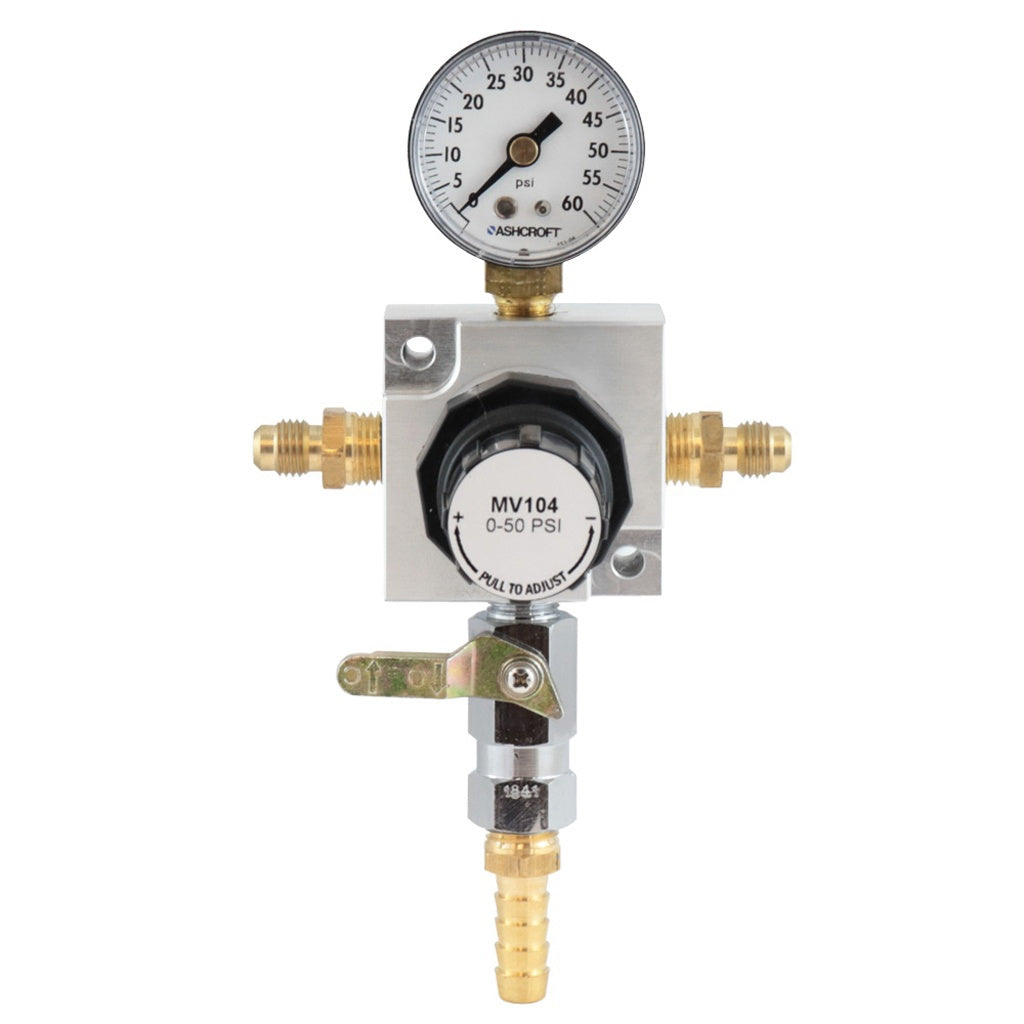 Sec TruReg - 60 Psi 1/4in MFL In/Out, 3/8in Barb Shutoff Regulator - A Must - Have!