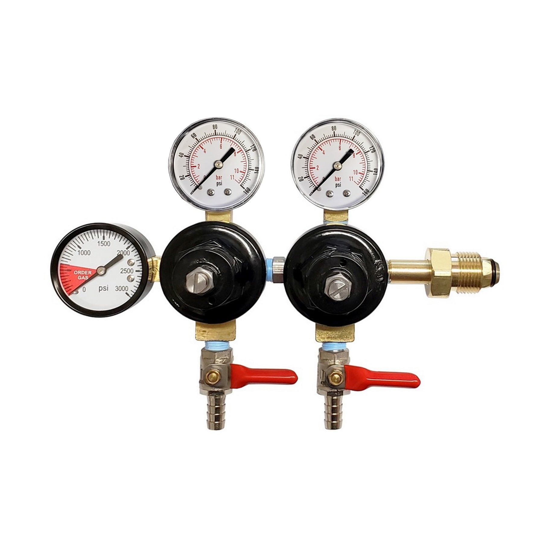 Double Nitro Regulator - 3/8in B-So-W/Chk 160:160:3000 Tap - A Must-Have!