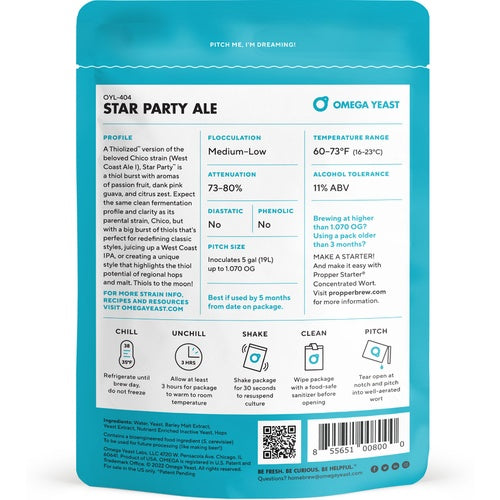 Omega OYL404 Star Party Ale: The Ultimate Thiolized Yeast from Omega