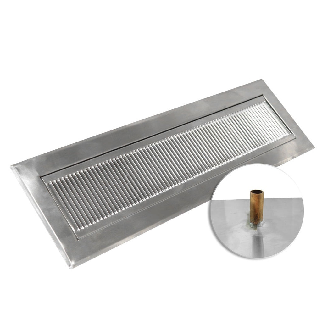 F-M Drain with Drain Tube: 1 - 5 inches F x 5 - 1/4 inches W x 24 inches L