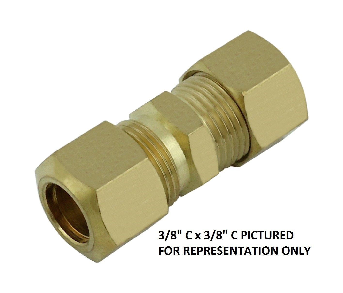 Amazing 3/8inC X 3/8inC Brass Compression Union