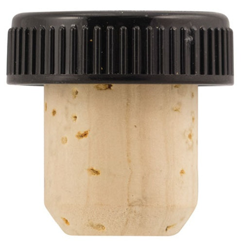 Get a Pack of 25 Standard T-Corks with Black Plastic Tops for 375/750 mL Wine Bottles Now!