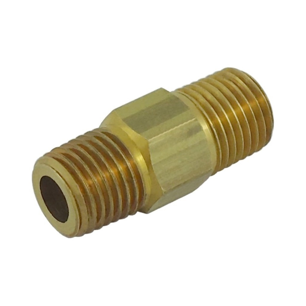 Brilliant 1/4in MPT x 1/4in MPT Lht Brass Hex Nipple - A Must - Have!
