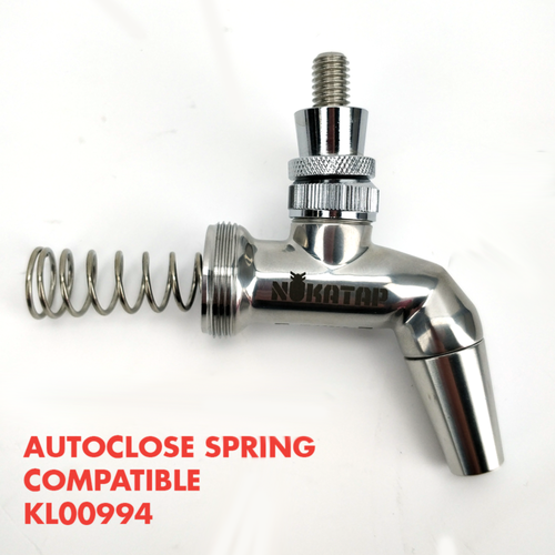 Nukatap Punisher Edition Stainless Steel Faucet - The Ultimate Draft Solution (Matte Black / SS Spout) - KL26482