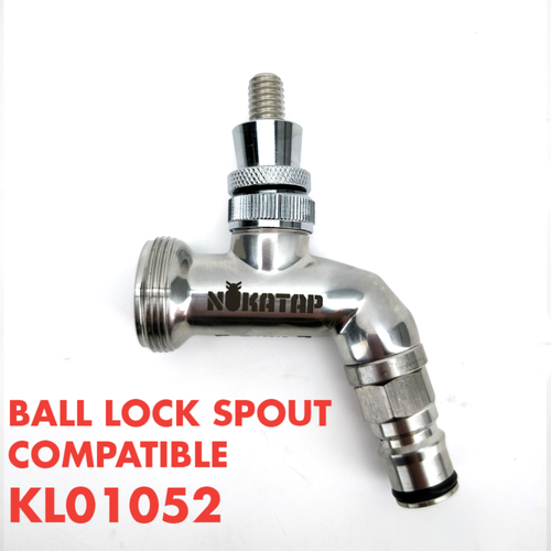 Nukatap Punisher Edition Stainless Steel Faucet - The Ultimate Draft Solution (Matte Black / SS Spout) - KL26482