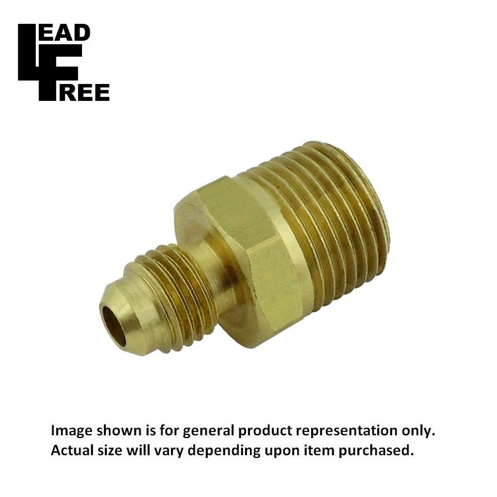 Stunning Lead-Free Brass 1/4inMfl to 3/8inMpt Adapter - Get Yours Now!