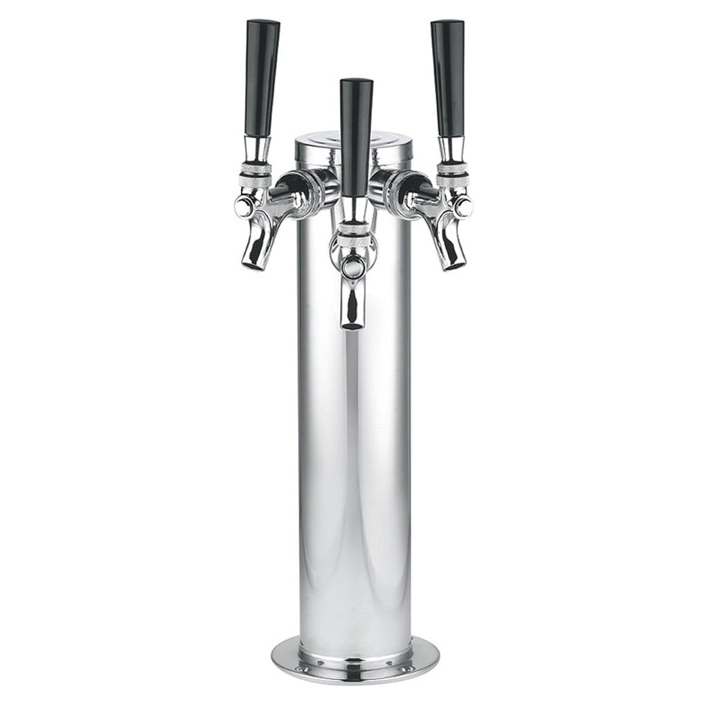 Get Your Perfect Pour! 3 NSF - Rated Air - Cooled Stainless Steel Beer Tap Tower with 3 Diameter and Premium Faucets