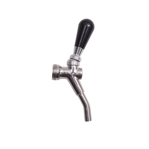CM Becker V3S Forward Seal Creamer Faucet - 304 Stainless Steel Bowed Nozzle for Perfect Beer Pouring