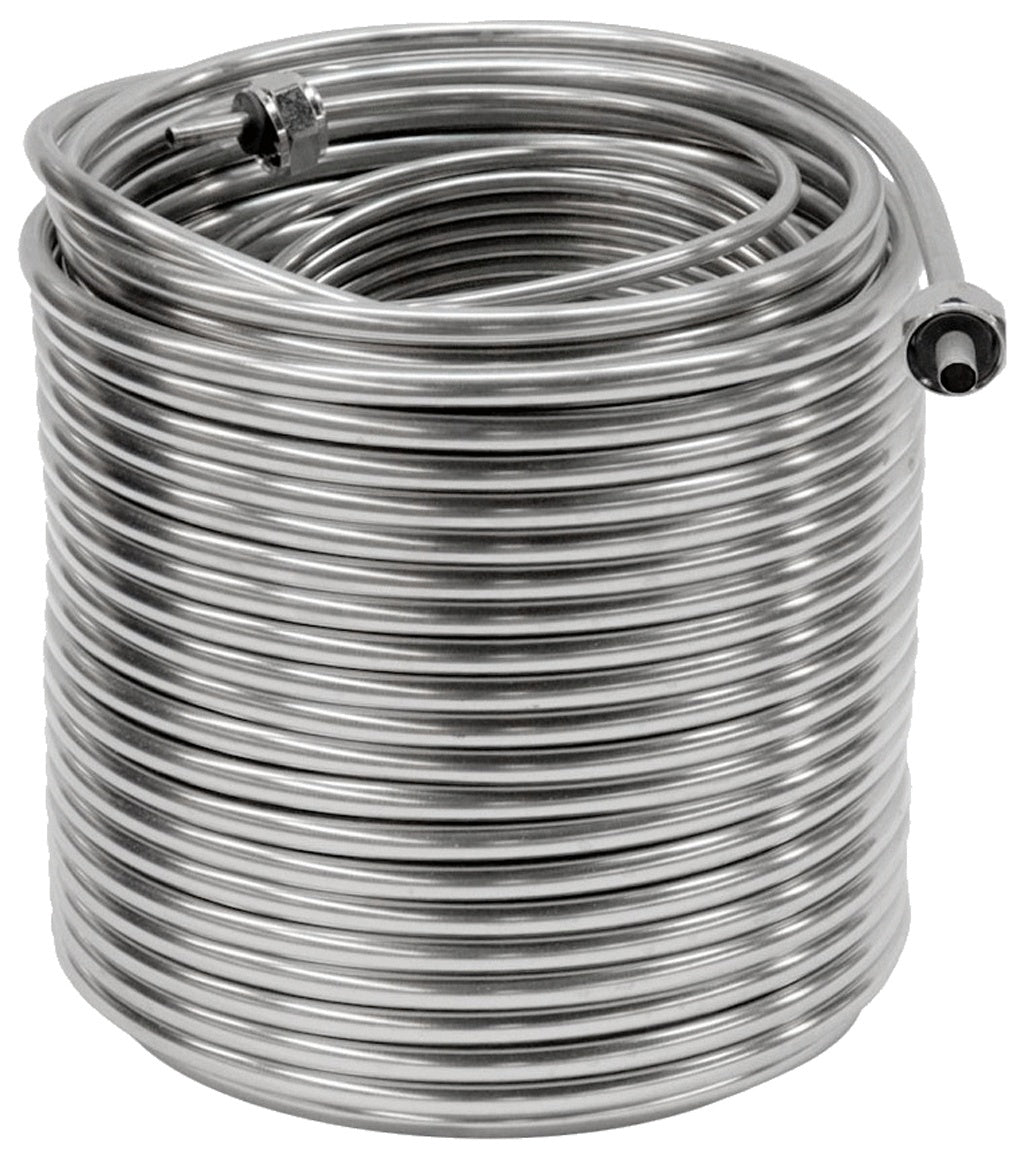 Amazing 304 S/S Coil with Fittings - 9.5in Diameter, 120ft Length - Left Orientation