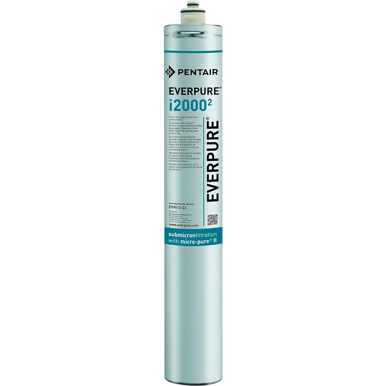 Everpure EV961227 i2000 Insurance Filter Cartridge - Premium Replacement Water Filter by Pentair