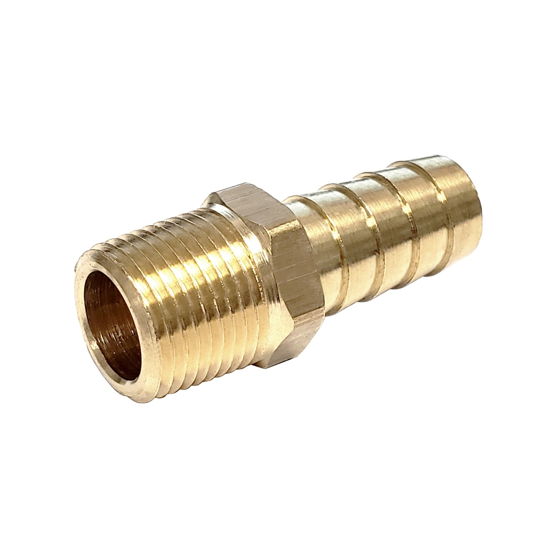 Premium 1/2inB X 3/8inMpt Brass Hose Stem - Ideal for Quick Connections!