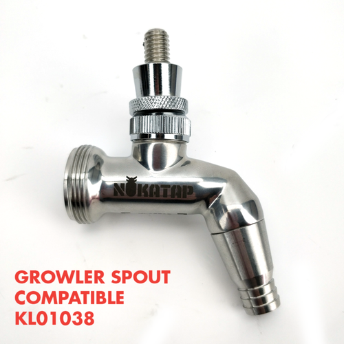 Nukatap Punisher Edition Stainless Steel Faucet - The Ultimate Draft Solution (Matte Black / SS Spout) - KL26482