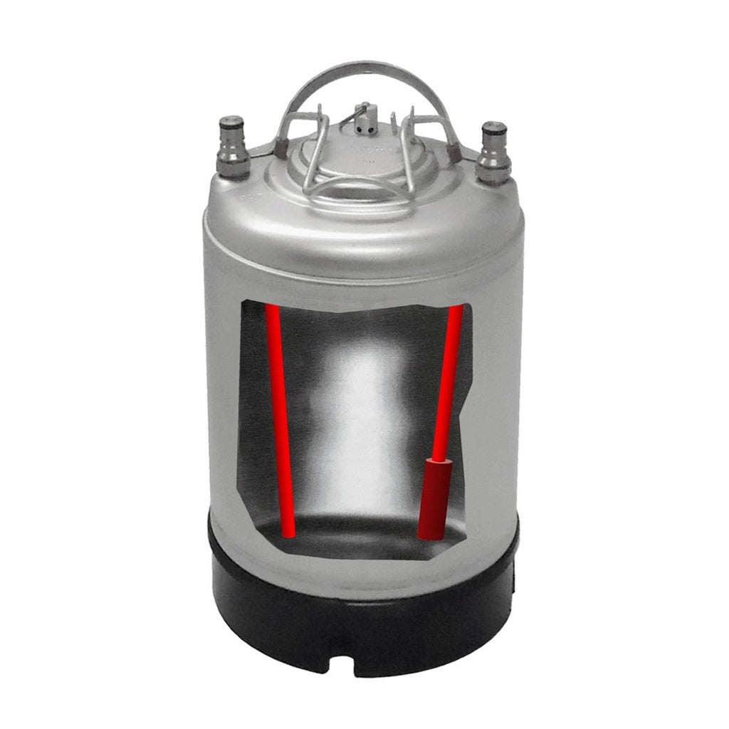 2.5-Gallon Motorless Carbonating Tank with Strap Handle - Sparkle Your Drinks!