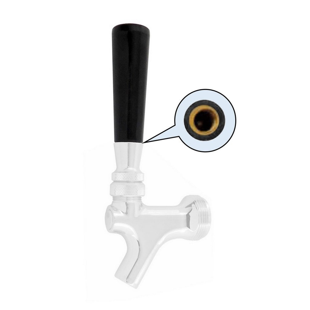 Stunning Oblong Black Faucet Knob with Insert - Grab Yours Now!