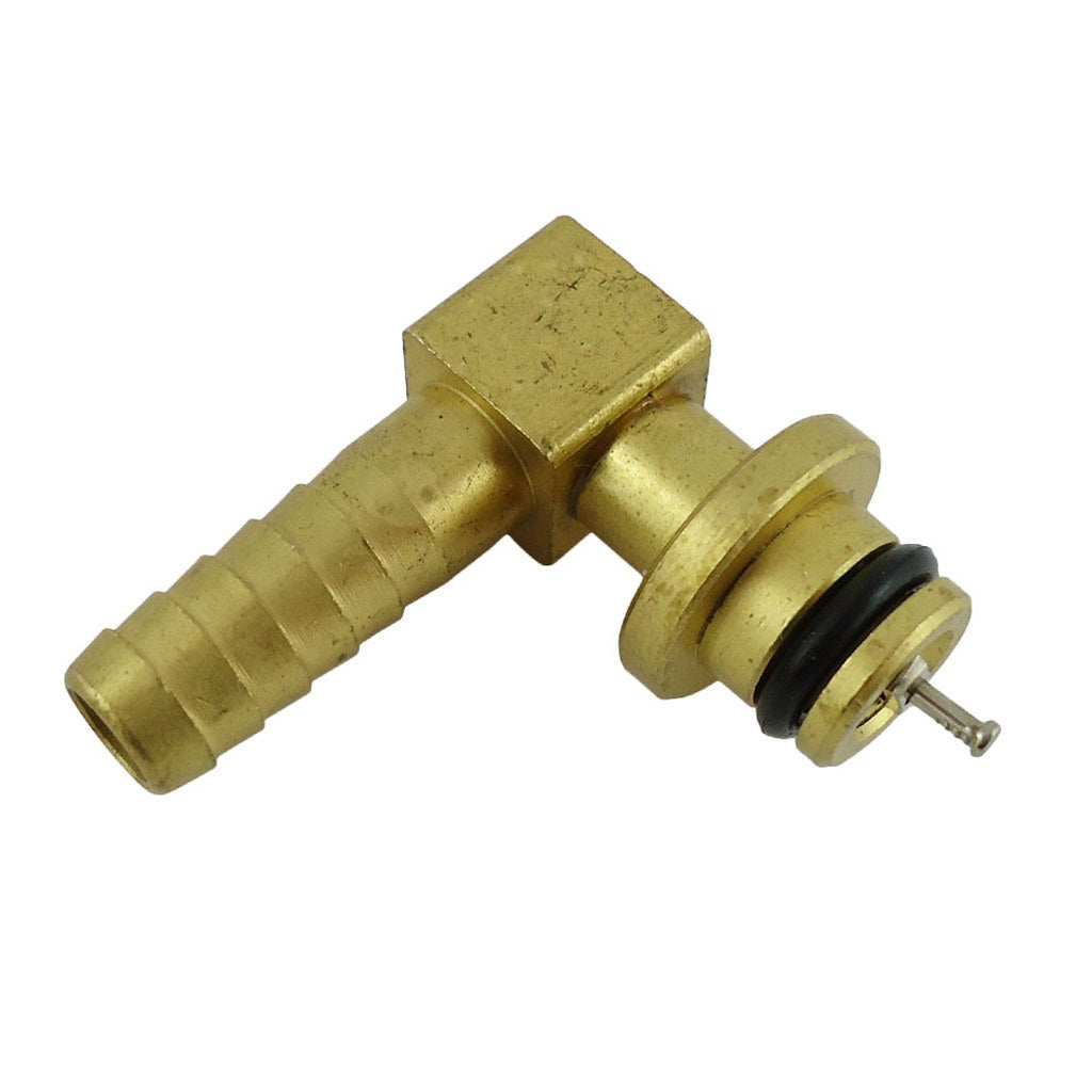 Brass Gas Elbow with Shutoff - Ideal for Shurflo 1/4in B