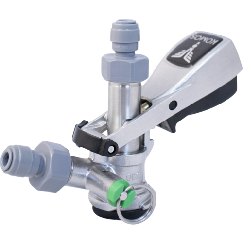 Komos® S-Style Stainless Steel Keg Coupler with 8 mm Duotight Adapters: Upgrade Your Draft System!