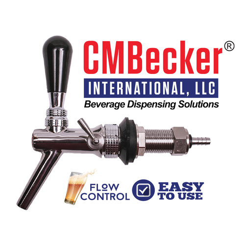 CM Becker V10 Creamer Faucet - 304 SS Brushed for Perfect Beer Pour