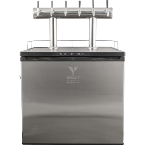 Komos® Double T Bar Draft Tower - 6 Tap: The Ultimate Draft System Upgrade