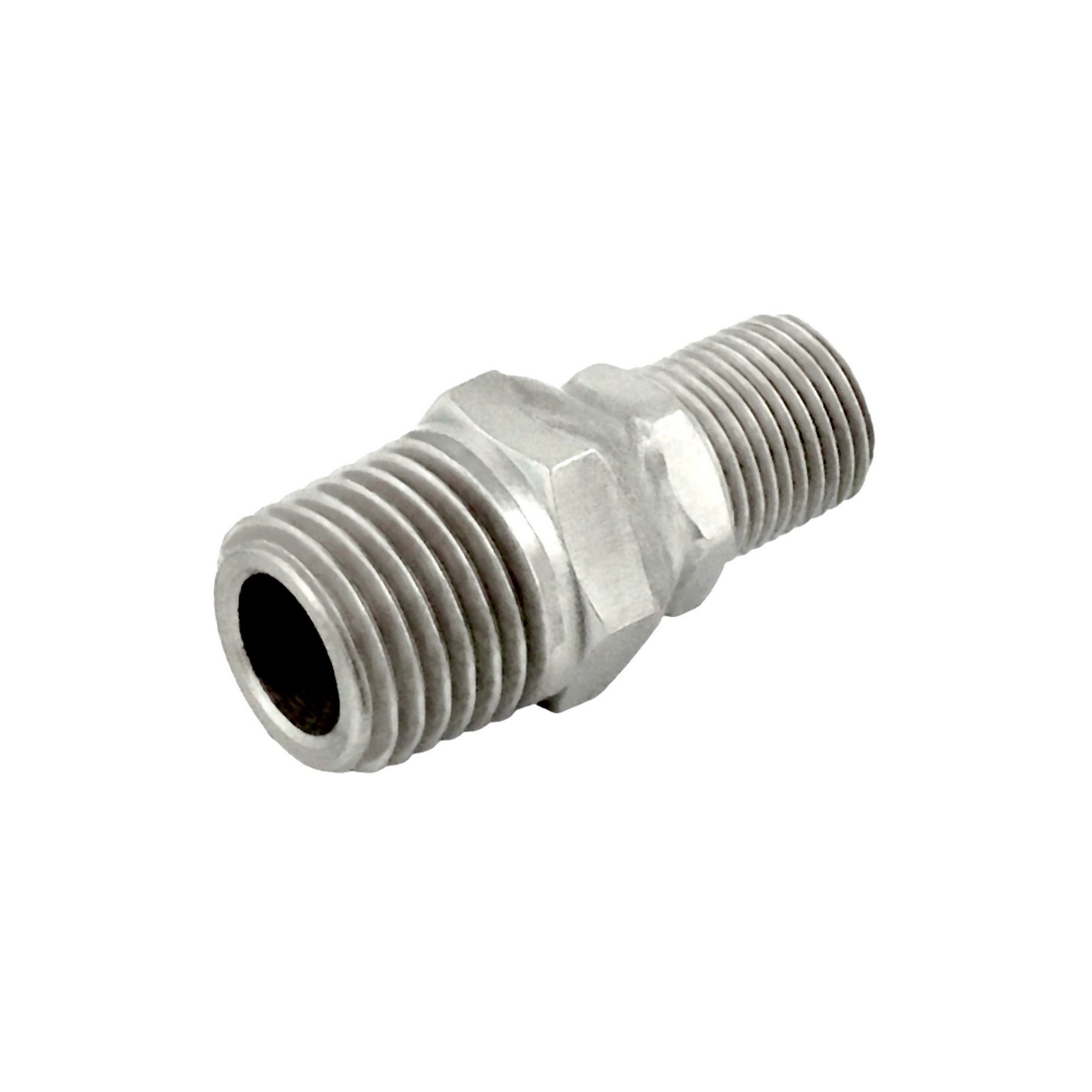 Gorgeous 1/8in MPT X 1/4in MPT Stainless Steel Hex Nipple - Grab Yours Now!