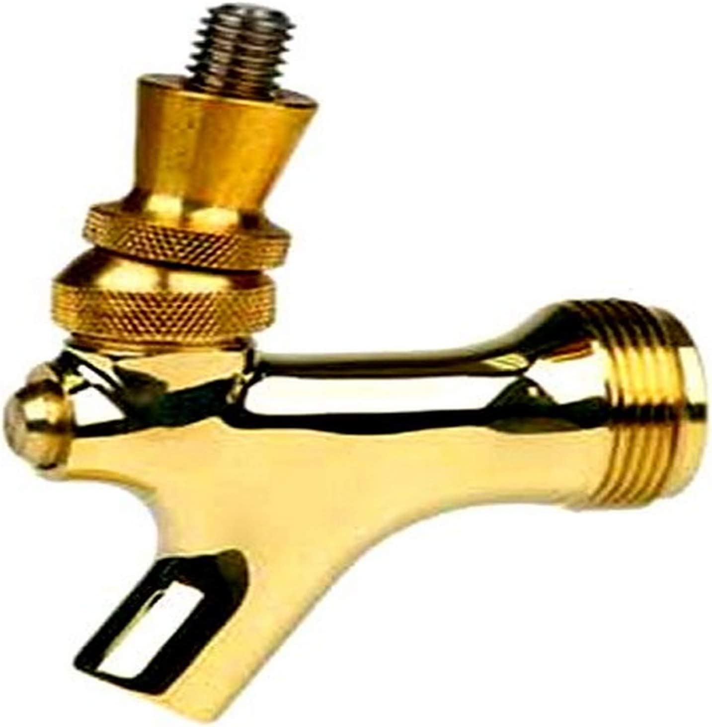 Gorgeous Polished Brass Beer Faucet with Stainless Steel Lever and Chrome Finish