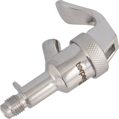 Torpedo Premium Handheld Stainless Steel Beer Faucet for Picnics - 1/4 in. Flare