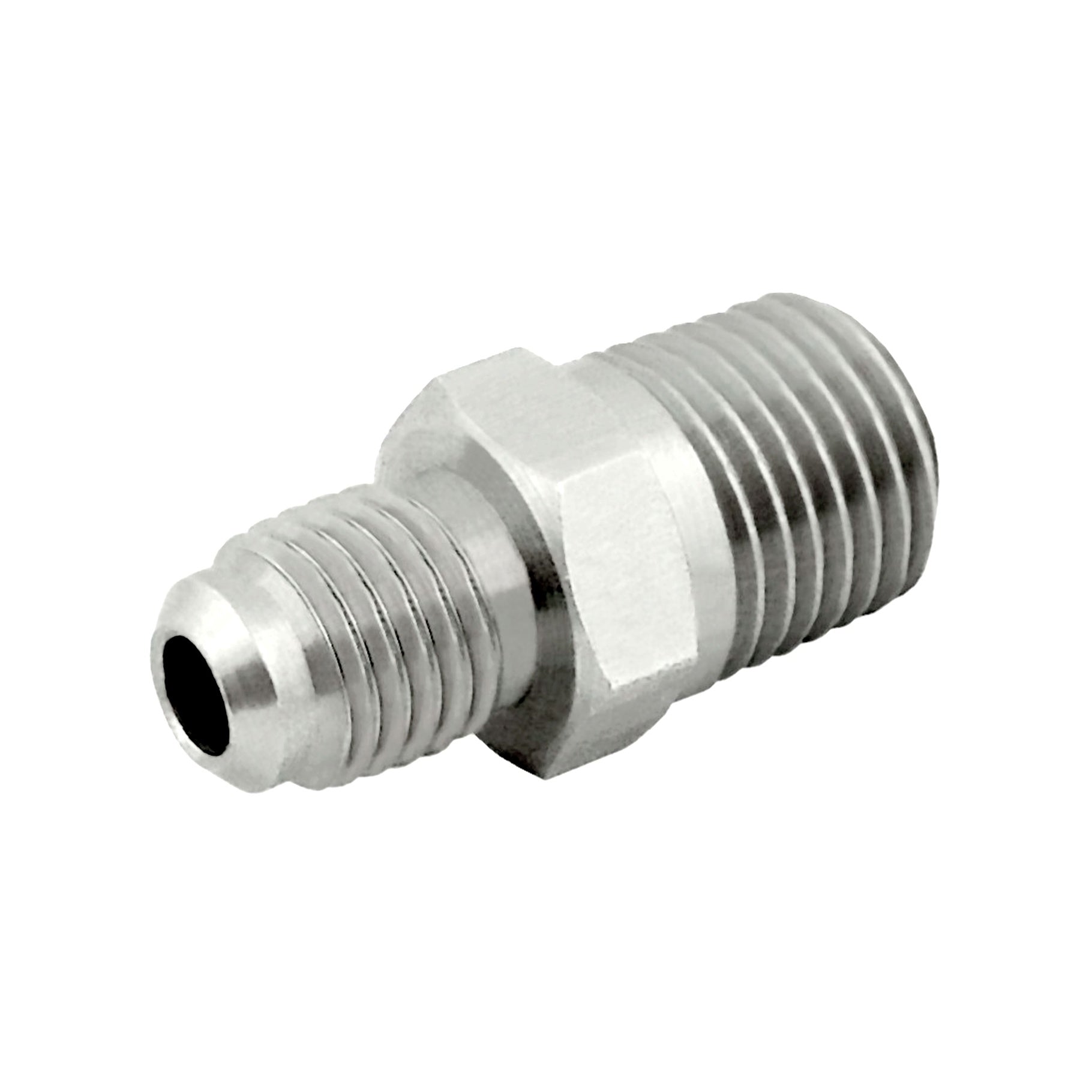 High - Quality 304 Stainless Steel 1/4in MFL to 1/4in MPT Hex Adapter