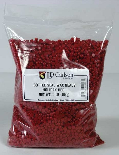 Festive Holiday Red Bottle Seal Wax Beads