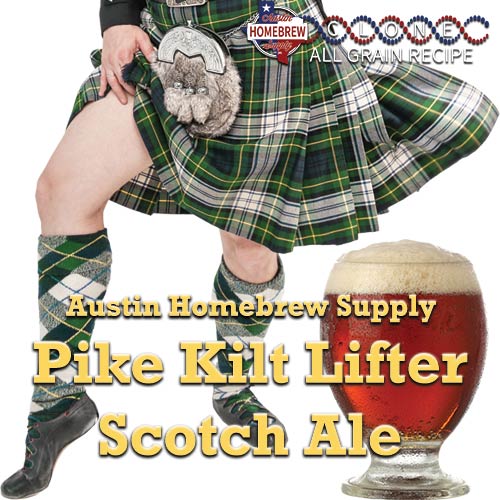 Pike Kilt Lifter Scotch Ale Clone (9E) - All Grain Homebrewing Kit: Craft Your Own Scottish Ale!