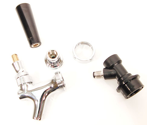 Portable Ball Lock Keg Faucet Adaptor Assembly