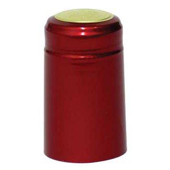 Gorgeous Metallic Ruby Red Heat Shrink Capsules - Pack of 62