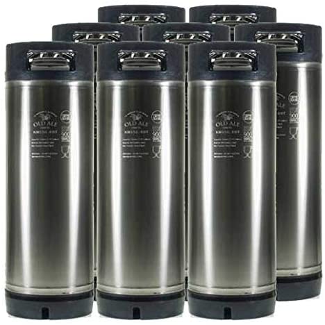 Exciting Set of Eight Brand-New 5 Gallon Ball Lock Corny Kegs